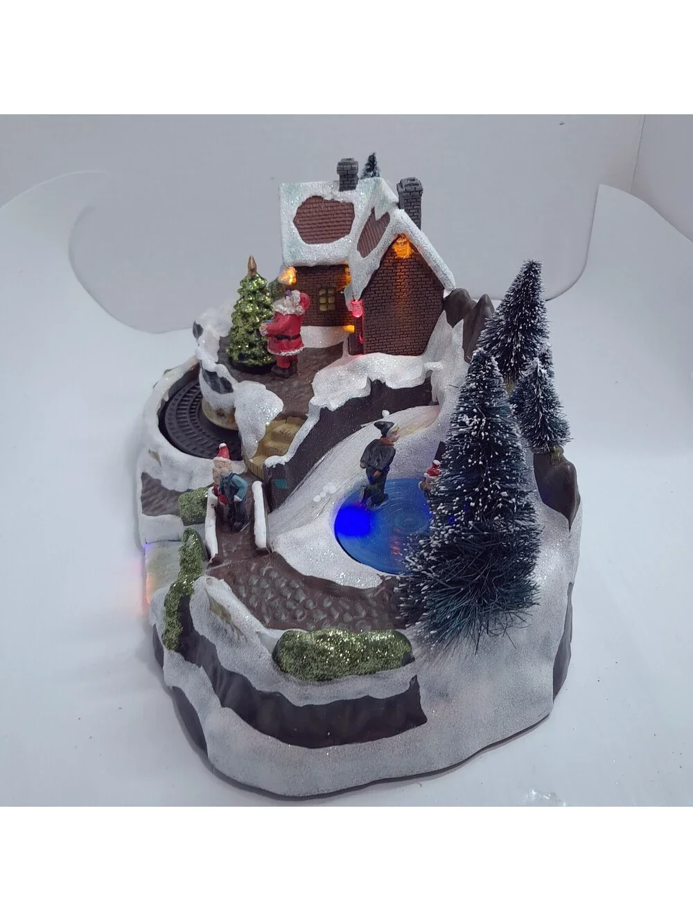 Avon Holiday Winter Wonderland centerpiece lighted Fiber Optic Christmas village
